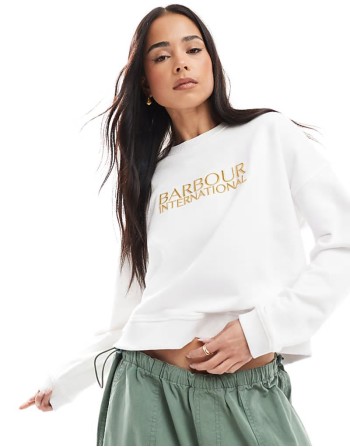 Dakota crew neck sweatshirt in white