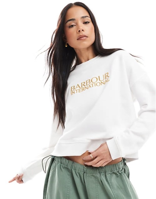 Dakota crew neck sweatshirt in white