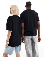 Unisex logo cotton t-shirt in black