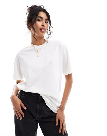 Cotton On boxy oversized t-shirt in white