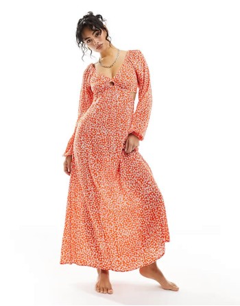 Last Call maxi beach dress in red
